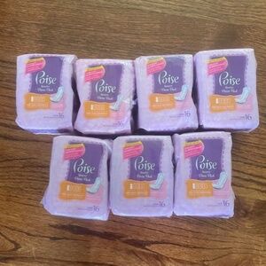 7 Poise Regular Length Very Light Absorbency Liners Petite Pack Opened Package